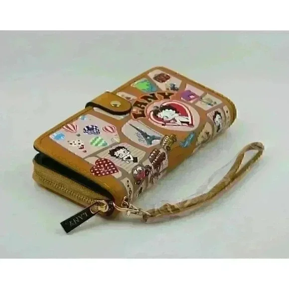 NEW! Betty Boop Women's Lany Vegan Wristlet Wallet - Picture 5 of 5
